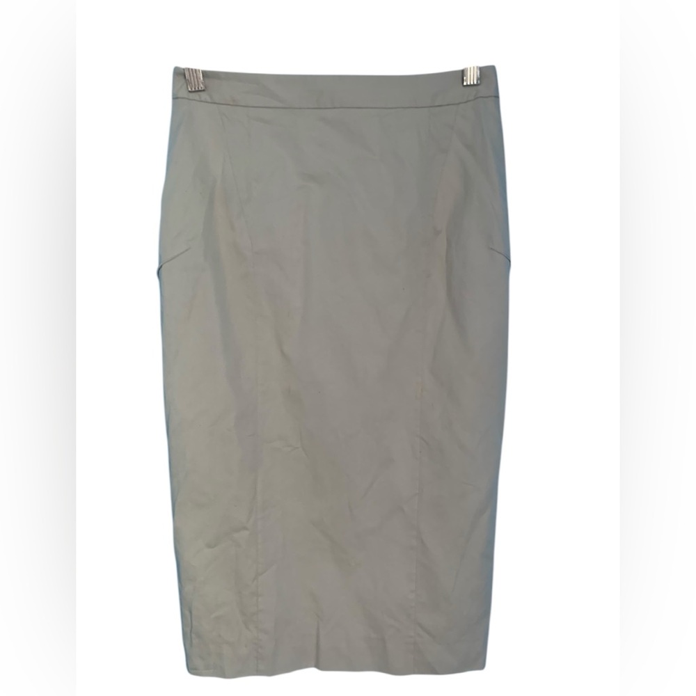 Kaufmanfranco VTG Y2K Cement Cotton Silk Pencil Skirt NWT Size 4/40 Office Siren